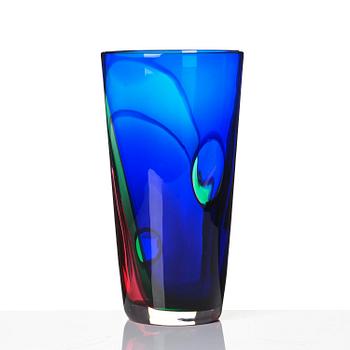 Archimede Seguso, a glass vase, Murano, Italy, 1980-90's.