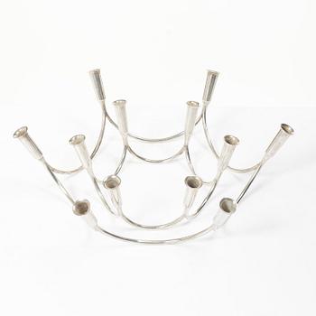 Eigil Jensen, candelabrum, 2 pieces, sterling silver, A Michelsen, Denmark, 1957–58.