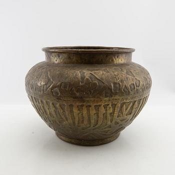 Outer casings 3 pieces in Egyptian Revival style 20th century brass.