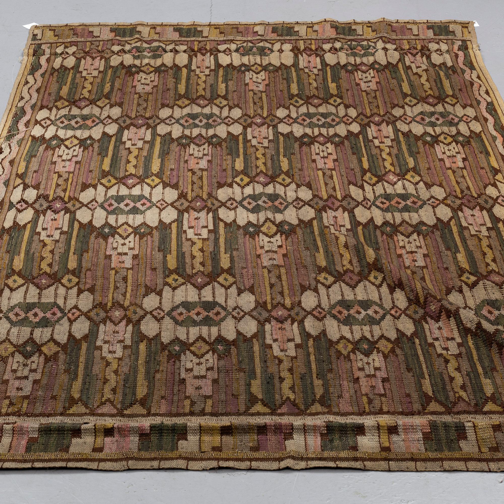 MÄRTA MÅÅS-FJETTERSTRÖM, A DRAPE, "Skära Tulpaner", rölakan, ca 258 x 156 cm, signerat MMF.