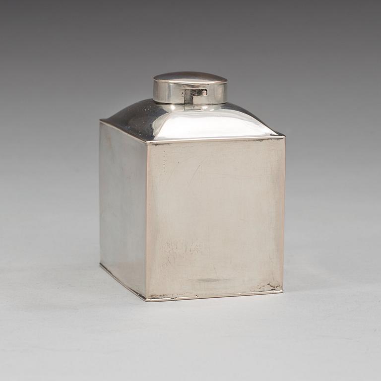 A Finish 18th century silver tea-box, marks of Henrik Petman, Wiborg (1776-1799).