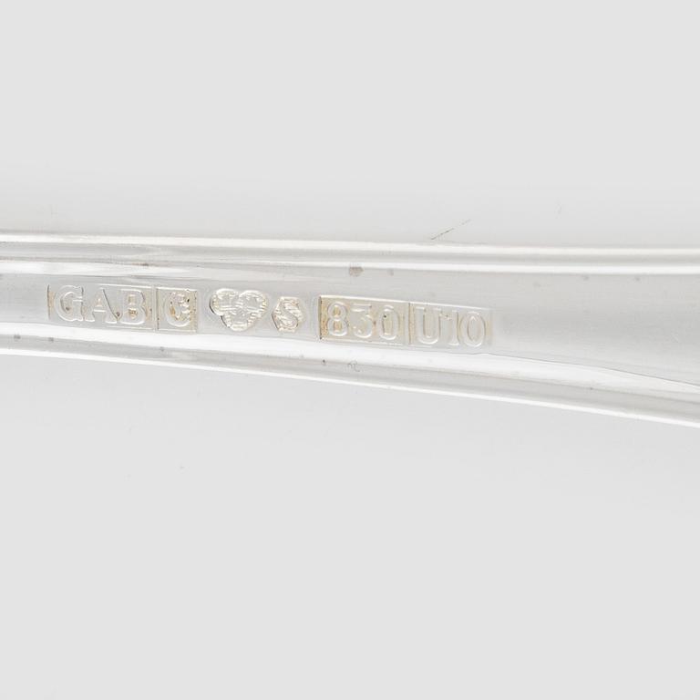 An 82-piece silver flat wear set, 2Svensk Rund", GAB, 1992-1997.