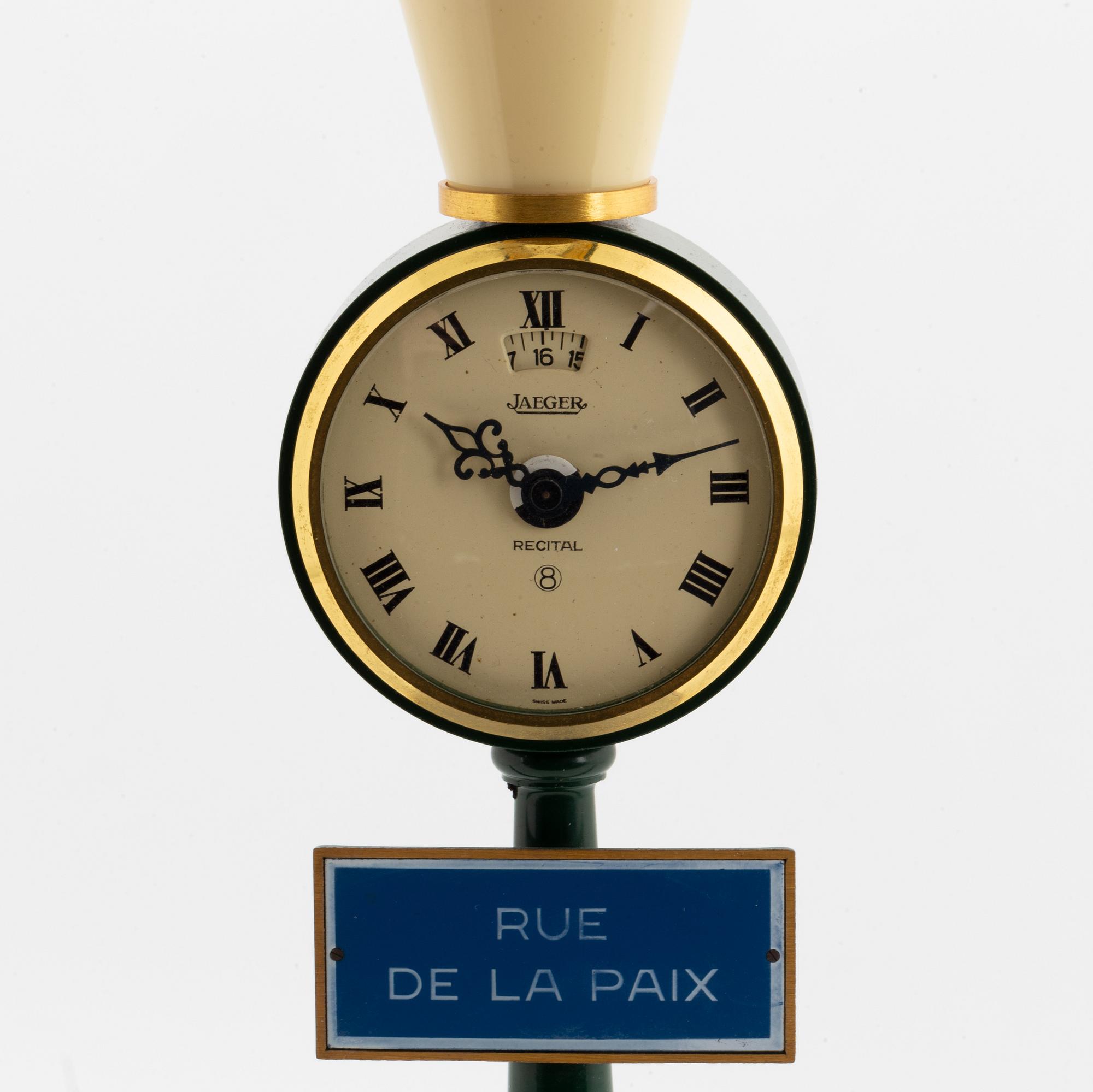 Jaeger-LeCoultre, Recital, "Rue De La Paix", mantel clock, 28 cm.