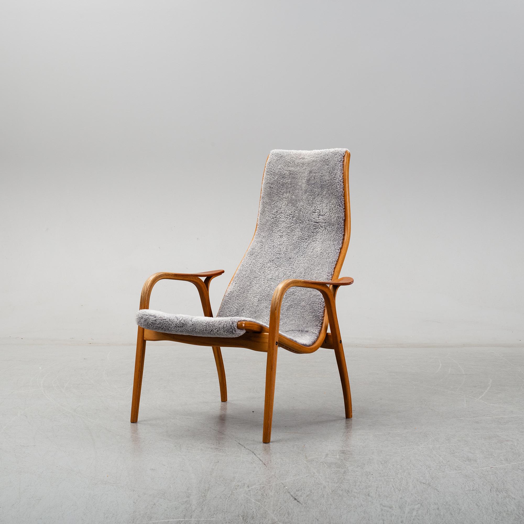 Yngve Ekström, a teak and oak 'Lamino' easy chair, Swedese.