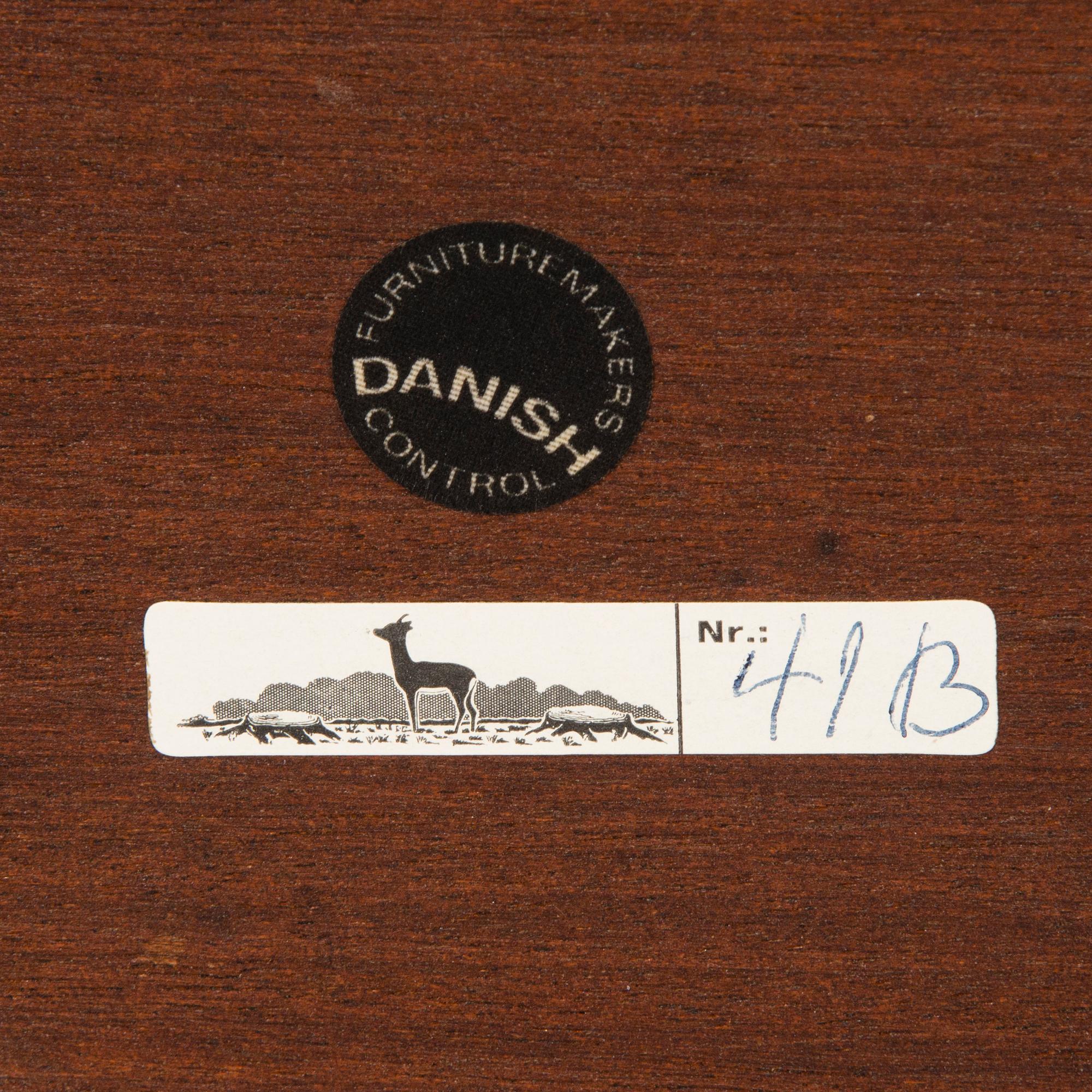 SEVERIN HANSEN, SIDOBORD, ett par, Haslev Møbelfabrik, Danmark 1960-tal.