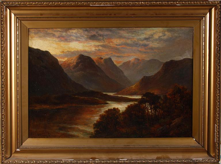 WILLIAM LANGLEY. Olja på duk, sign.