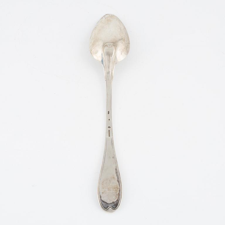 Pehr Zethelius, a silver serving spoon,  Stockholm, 1803.