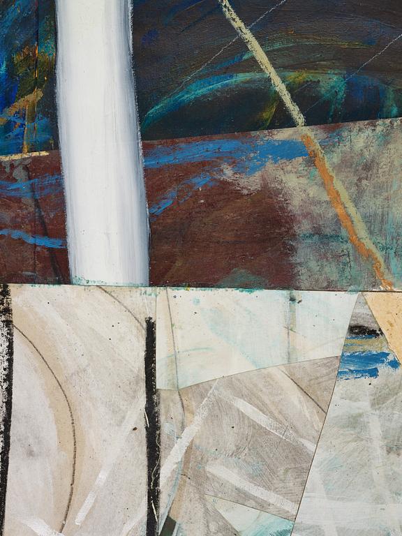 Steven Sorman, oil and mixed media on canvas, signed and dated 1987.