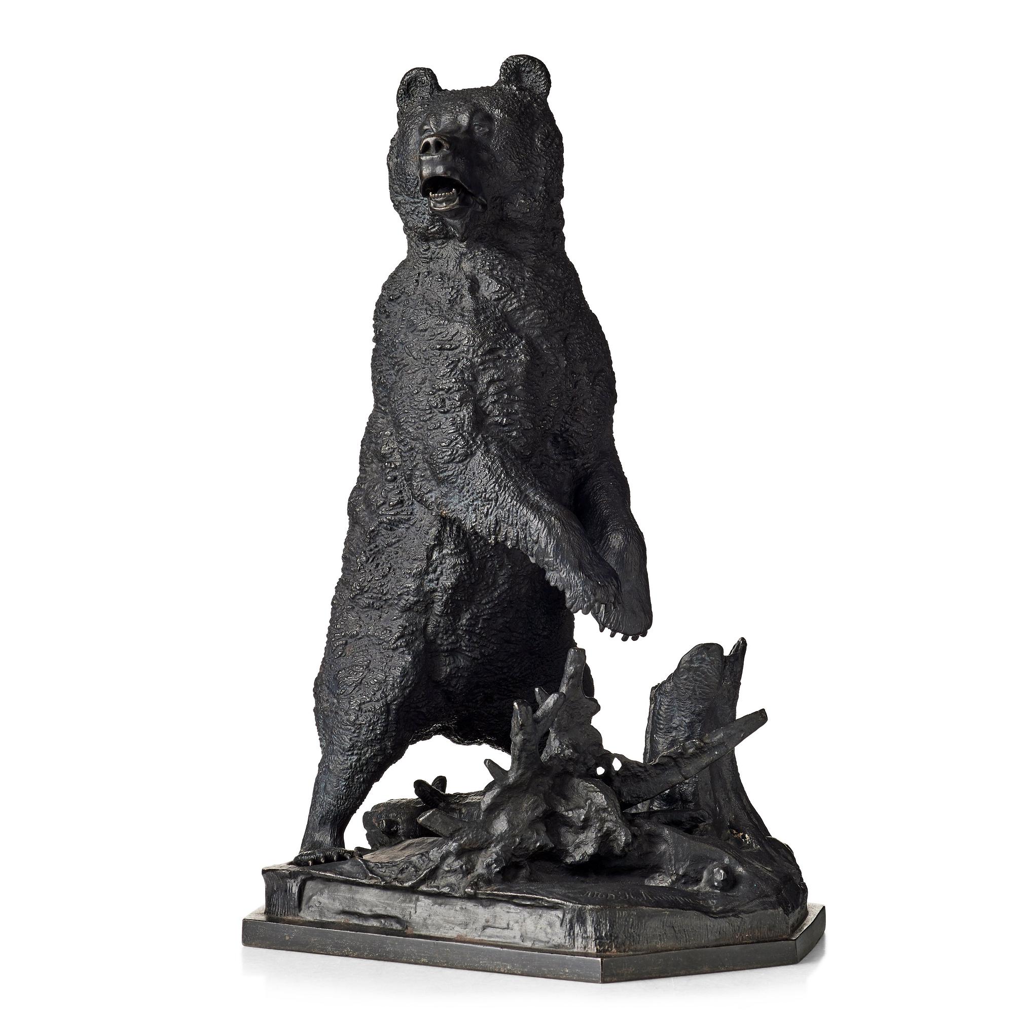 Nicolai Ivanovitch Lieberich After, NICOLAI IVANOVITCH LIEBERICH, sculpture, iron, signed, foundry mark, height 56.5 cm.