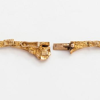 Björn Weckström, A 14K gold necklace 'Golden bridge' for Lapponia 1970.