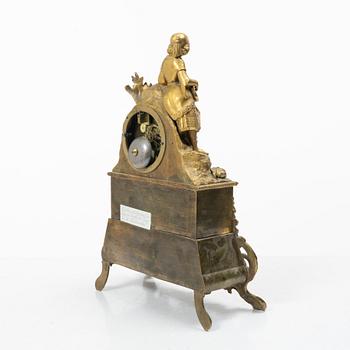 A table pendulum clock, late 19th century.
