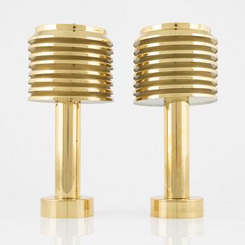 Hans-Agne Jakobsson, a pair of brass table lights, Markaryd.