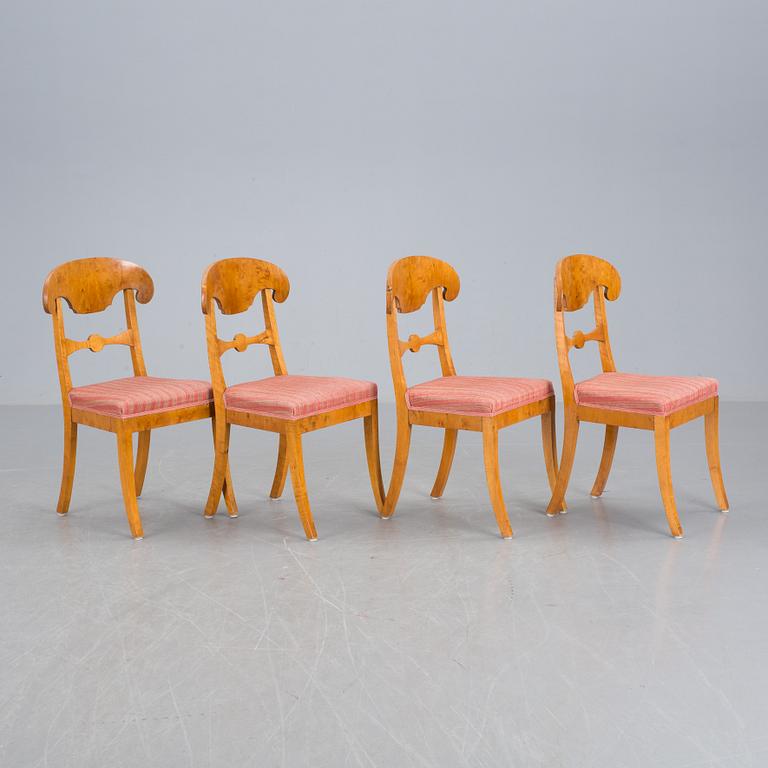 BORD och STOLAR, 4 st, Karl Johanstil, 1900-talets första hälft.