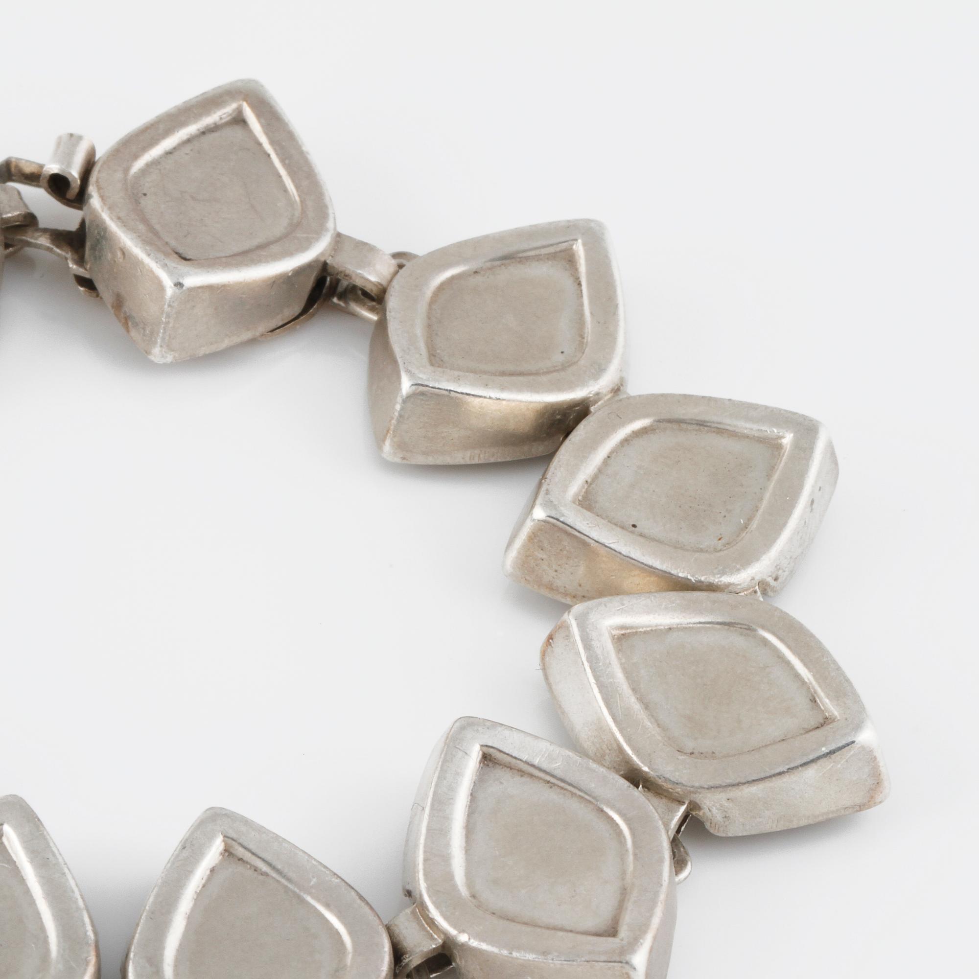 ARMBAND, 3 st, silver, delvis Atelier Borgila, 1958. Vikt 73,6 gram.