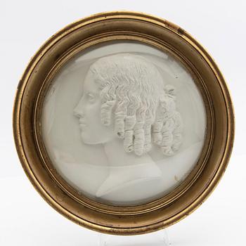 Wall reliefs, 1 pair, turn of the 19th/20th century.