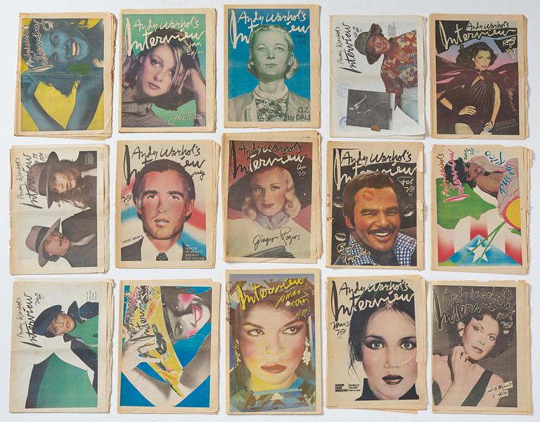 Andy Warhol, Samling av Warhol-relaterade tidningar, böcker och vinylskivor.