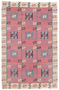 201. Märta Måås-Fjetterström, A CARPET, "Röda Esset", flat weave, ca 283,5 x 177 cm, signed AB MMF.