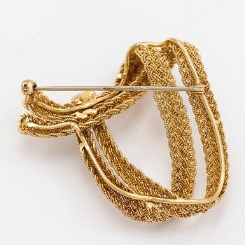 Brosch, 14K/18K guld. Finska importstämplar.