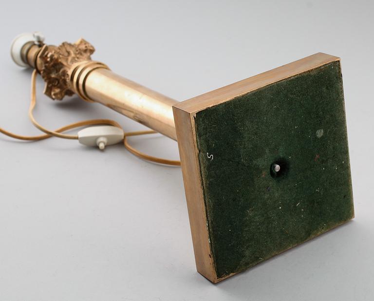 BORDSLAMPA, mässing, 1800-/1900-tal.