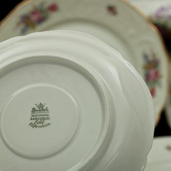 MAT- OCH KAFFESERVIS, 95 delar, porslin, "Sanssouci", Rosenthal.