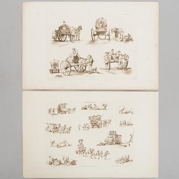 WILLIAM HENRY PYNE, after, 20 etchings, early 19th century.