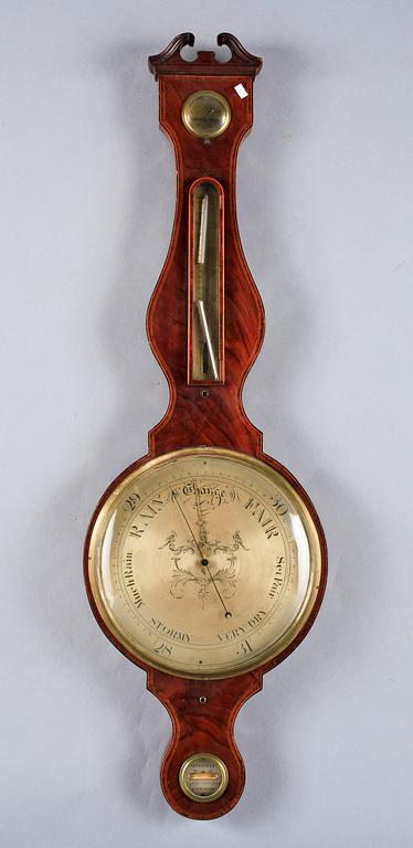 BAROMETER, Ortelli & Co, Cross Street Hatton Garden, London 1800-tal.