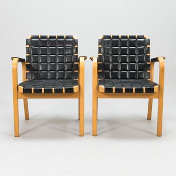 ALVAR AALTO, four late-20th-century '45' armchairs for Artek.