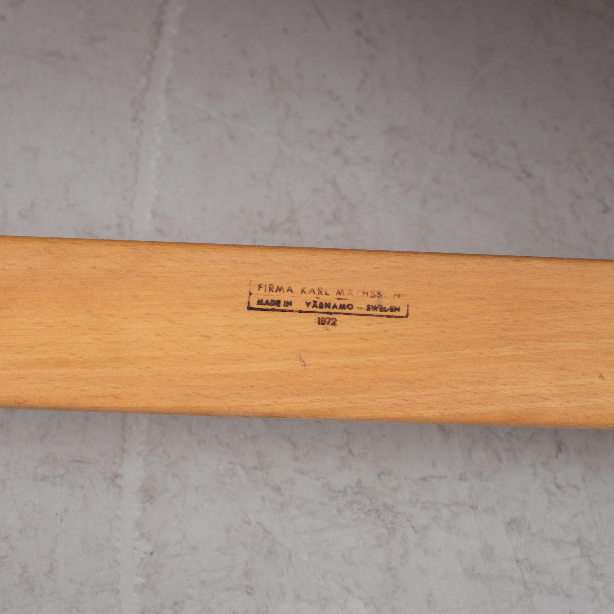 Bruno Mathsson, fåtölj, "Pernilla", Firma Karl Mathsson, 1972.