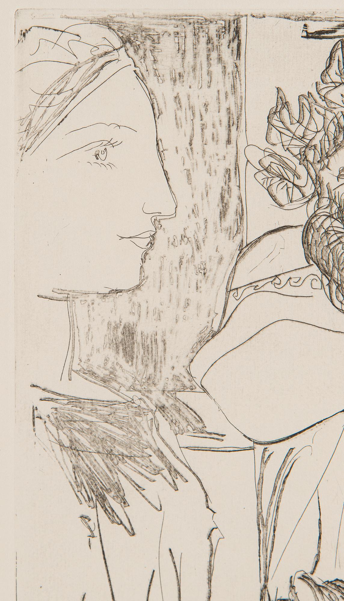 Pablo Picasso, "Bacchus et Femme de Profil".