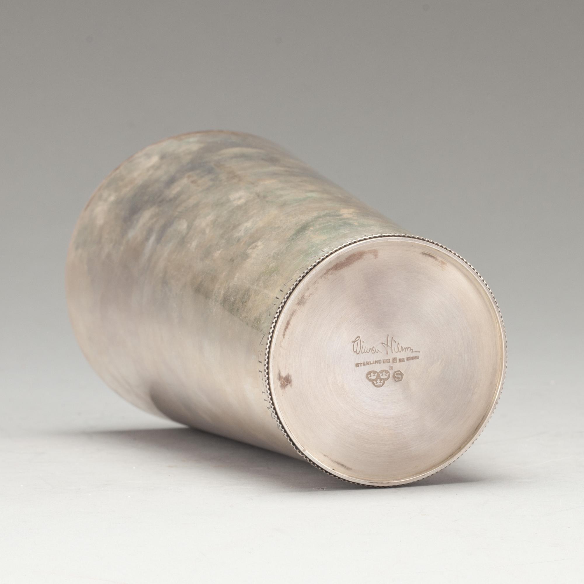 VAS, sterlingsilver, Wiwen Nilsson, Lund, 1957. Vikt ca 500 g.