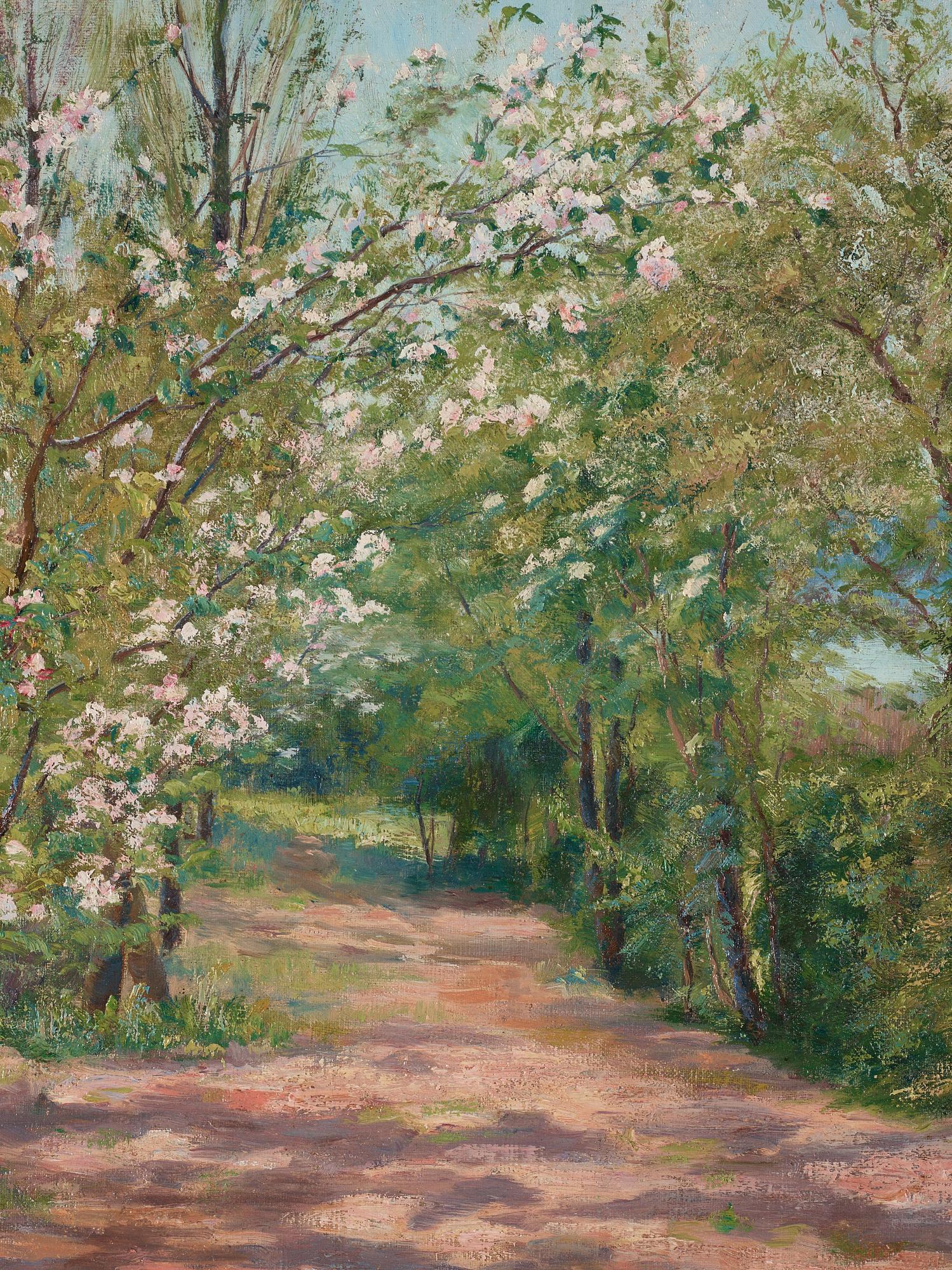 Ida Gisiko-Spärck, Vårlandskap med blommande träd.