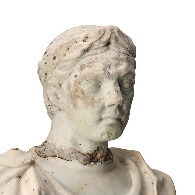 A presumably Italian Grand tour bust, 17th century or later.