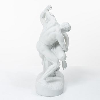 Johan Peter Molin, efter, sculpture, Parian, "The Belt Bucklers".