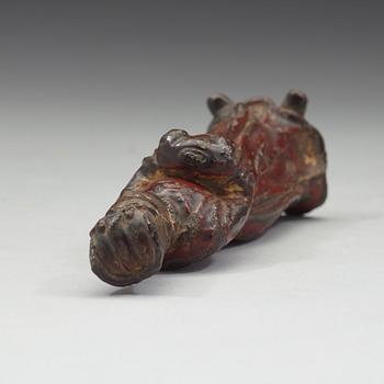 A bronze sculpture of a dignitary, Ming dynasty (1368-1644).