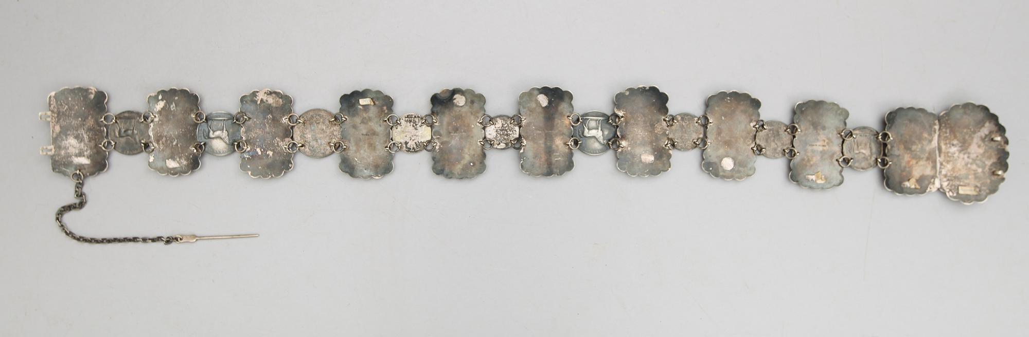 BÄLTE, silver, CJ Lund, Uppsala 1920. Vikt ca 1090 gram.