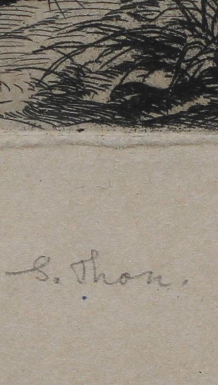 SIXTUS ARMIN THON, kopparstick, sign o dat 1842 i plåten.