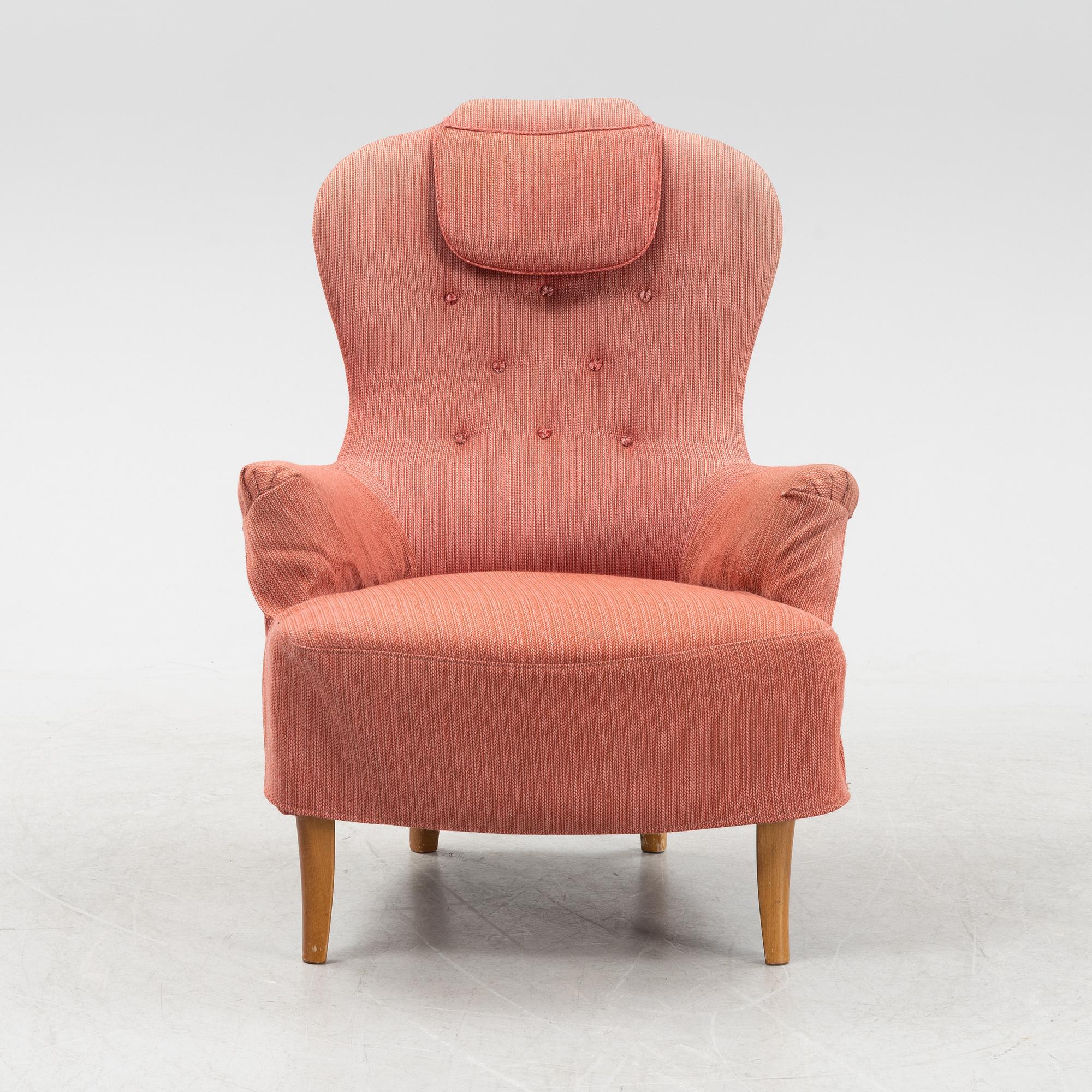 Carl Malmsten, a 'Farmor' easy chair, OH Sjögren, Tranås.
