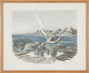 Roland Svensson · ROLAND SVENSSON, färglitografi, signerad o numrerad 253/300.