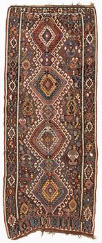 Rug, Kurdish Kilim, circa 310 x 130 cm.