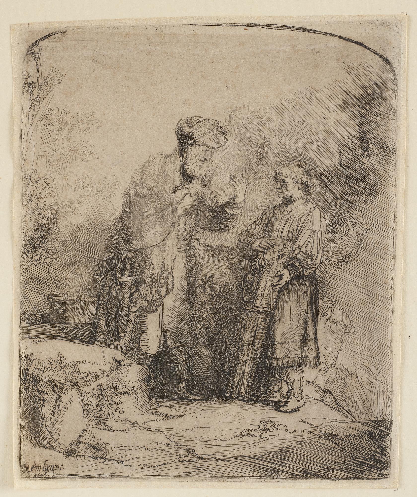 REMBRANDT HARMENSZ VAN RIJN, etching, II state of II, Basan, probably 18th century.