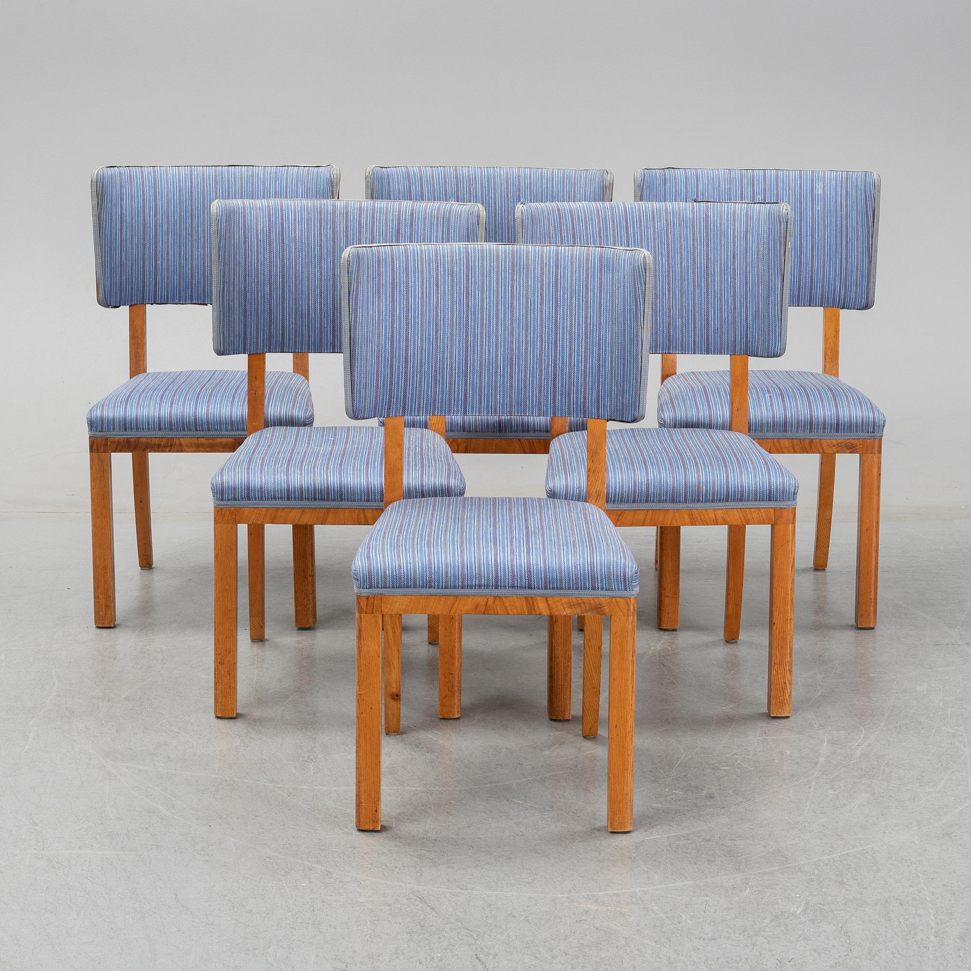 Stolar, 6 st, funkis, 1930/40-tal.