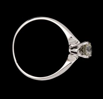 RING, 14k vitguld med briljantslipad diamant tot ca0,50ct. Vikt 1,9g.