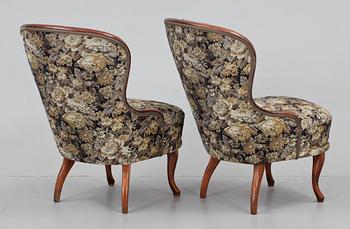 EMMAFÅTÖLJER, ett par, nyrokokostil, 1900-tal.