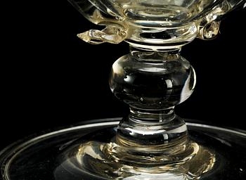 SOCKERSKÅL, glas, 1800-tal.