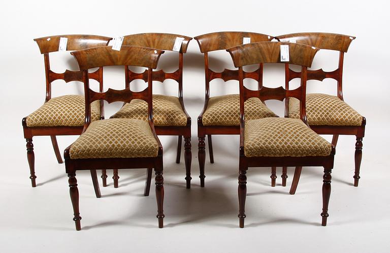 STOLAR, 6 st, senempire. 1800-talets mitt.