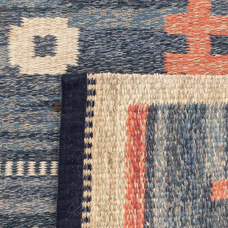 CARL DANGEL, a signed flat weavew carpet ca 163 x 100 cm.