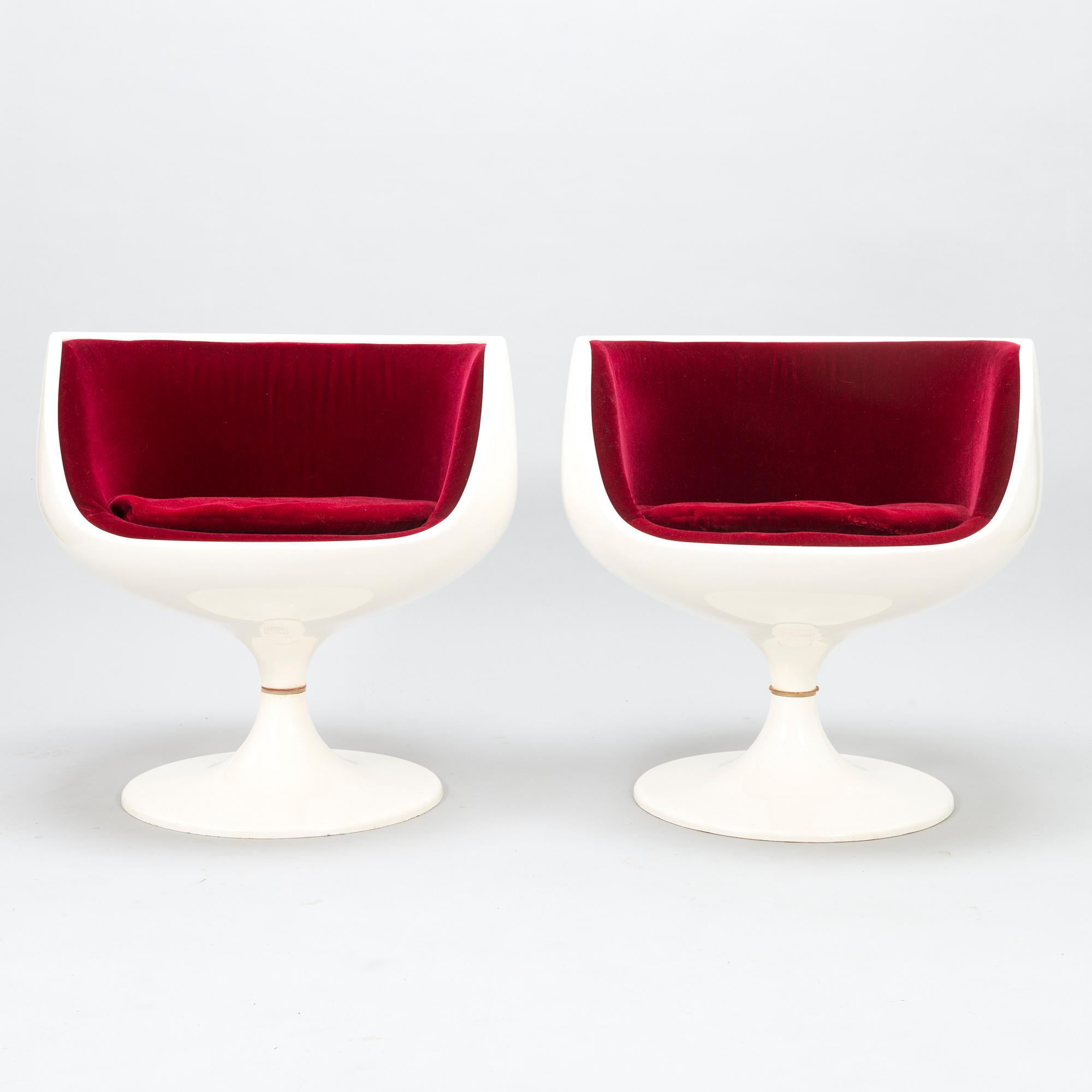 EERO AARNIO, a set of four 'Cognac' chairs by Artekno for Asko Oy.