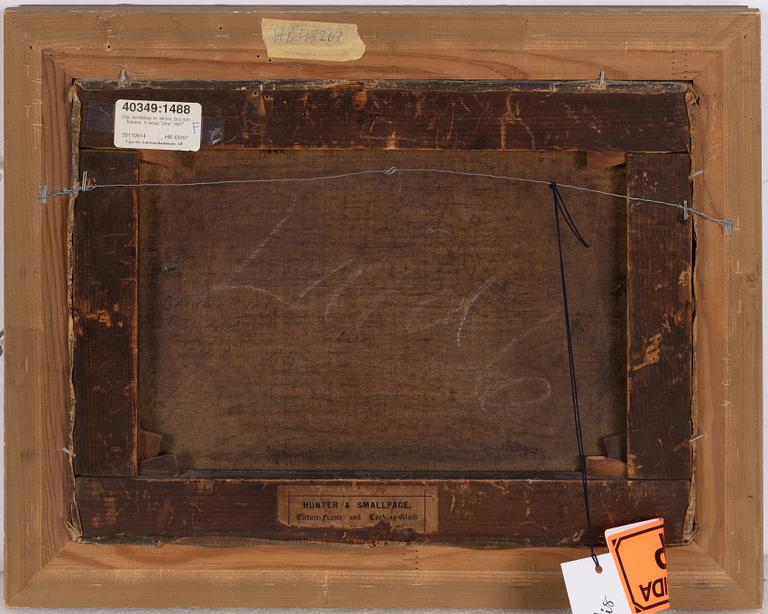 Unknown artist, 19th century, Landscape with fishermen.