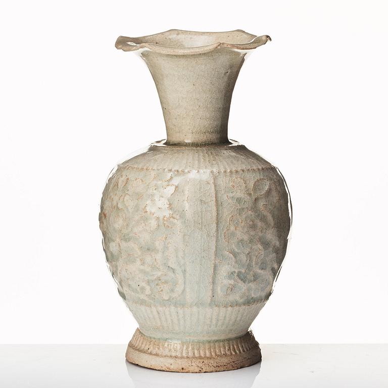 A qing bai vase, Yuan dynasty (1260-1368).