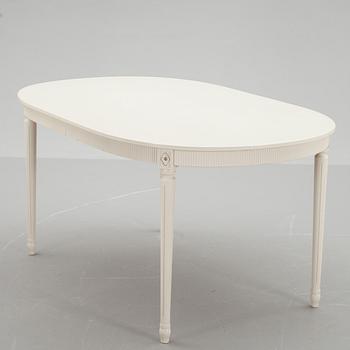 MATSALSMÖBLEMANG, 9 delar, gustaviansk stil, 1900-talets slut.